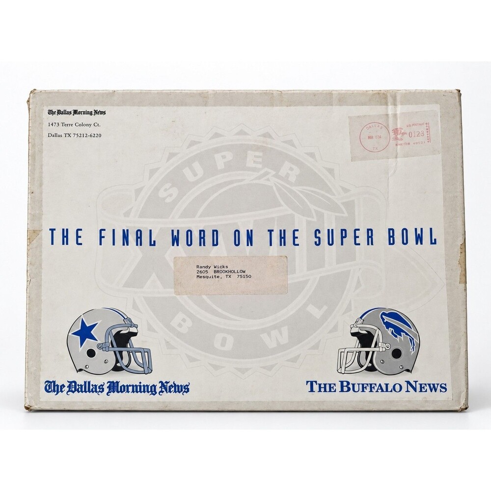 1993 Super Bowl XXVII Dallas Cowboys Buffalo Bills Newspaper Set Sealed Box New